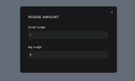 Nudge amount prompt