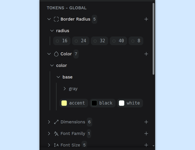 Design Tokens Grouping
